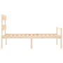 Cama para personas mayores con cabecero madera maciza 90x200 cm de vidaXL, Camas y somieres - Ref: Foro24-3195336, Precio: 12...