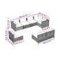 8-piece garden sofa set and black synthetic rattan cushions by vidaXL, Garden sets - Ref: Foro24-3102543, Price: 711,66 €, Di...