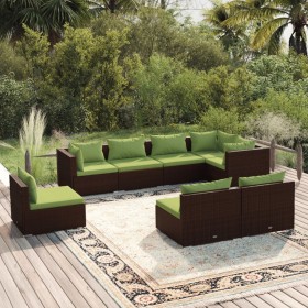 8-piece garden sofa set and brown synthetic rattan cushions by vidaXL, Garden sets - Ref: Foro24-3102548, Price: 681,99 €, Di...