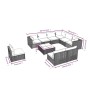 Garden furniture set 10 pieces and brown synthetic rattan cushions by vidaXL, Garden sets - Ref: Foro24-3102588, Price: 829,4...