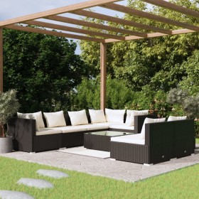 8-piece garden furniture set and black synthetic rattan cushions by vidaXL, Garden sets - Ref: Foro24-3102391, Price: 808,51 ...