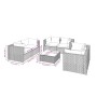 7-teiliges Gartensofa-Set und graue synthetische Rattankissen von vidaXL, Gartensets - Ref: Foro24-3102310, Preis: 500,09 €, ...