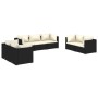 7-piece garden furniture set and black synthetic rattan cushions by vidaXL, Garden sets - Ref: Foro24-3102263, Price: 628,37 ...