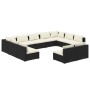 Set de muebles de jardín 11 pzas cojines ratán sintético negro de vidaXL, Conjuntos de jardín - Ref: Foro24-3102119, Precio: ...