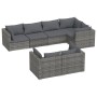 7-piece garden furniture set and gray synthetic rattan cushions by vidaXL, Garden sets - Ref: Foro24-3102477, Price: 629,33 €...