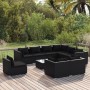 Set de muebles de jardín 10 pzs y cojines ratán sintético negro de vidaXL, Conjuntos de jardín - Ref: Foro24-3102648, Precio:...