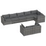 Set de muebles de jardín 8 pzas y cojines ratán sintético gris de vidaXL, Conjuntos de jardín - Ref: Foro24-3102485, Precio: ...