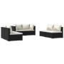 6-piece garden furniture set and black synthetic rattan cushions by vidaXL, Garden sets - Ref: Foro24-3102207, Price: 641,91 ...