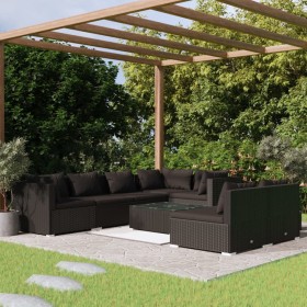 8-teiliges Gartenmöbel-Set und schwarze synthetische Rattankissen von vidaXL, Gartensets - Ref: Foro24-3102392, Preis: 780,99...