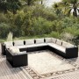 Set de muebles de jardín 10 pzas cojines ratán sintético negro de vidaXL, Conjuntos de jardín - Ref: Foro24-3102511, Precio: ...