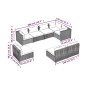 8-teiliges Gartensofa-Set und graue synthetische Rattankissen von vidaXL, Gartensets - Ref: Foro24-3102550, Preis: 620,78 €, ...