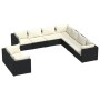 9-teiliges Gartenmöbel-Set und schwarze synthetische Rattankissen von vidaXL, Gartensets - Ref: Foro24-3102495, Preis: 804,21...