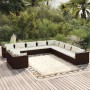 Gartenmöbel-Set, 11-teilig, braune Kissen aus synthetischem Rattan von vidaXL, Gartensets - Ref: Foro24-3102530, Preis: 1,00 ...