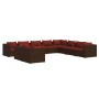 Garden furniture set 10 pieces and brown synthetic rattan cushions by vidaXL, Garden sets - Ref: Foro24-3102515, Price: 1,00 ...