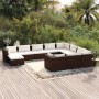 Gartenmöbel-Set 11-teilig und braune synthetische Rattankissen von vidaXL, Gartensets - Ref: Foro24-3102698, Preis: 901,99 €,...