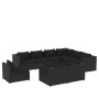 9-teiliges Gartenmöbel-Set und schwarze synthetische Rattankissen von vidaXL, Gartensets - Ref: Foro24-3102640, Preis: 888,64...