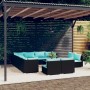 Garden furniture set 12 pieces black synthetic rattan cushions by vidaXL, Garden sets - Ref: Foro24-3102833, Price: 1,00 €, D...