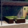 Garden furniture set 13 pieces and brown synthetic rattan cushions by vidaXL, Garden sets - Ref: Foro24-3102852, Price: 1,00 ...