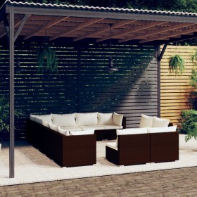 Garden furniture set 12 pieces brown synthetic rattan cushions by vidaXL, Garden sets - Ref: Foro24-3102842, Price: 1,00 €, D...