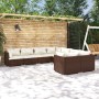 8-teiliges Gartenmöbel-Set und braune synthetische Rattankissen von vidaXL, Gartensets - Ref: Foro24-3102754, Preis: 761,17 €...