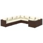 8-teiliges Gartenmöbel-Set und braune synthetische Rattankissen von vidaXL, Gartensets - Ref: Foro24-3102754, Preis: 743,05 €...