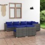 Set de muebles de jardín 7 pzas y cojines ratán sintético gris de vidaXL, Conjuntos de jardín - Ref: Foro24-3102390, Precio: ...