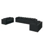 8-teiliges Gartenmöbel-Set und schwarze synthetische Rattankissen von vidaXL, Gartensets - Ref: Foro24-3102280, Preis: 948,63...