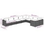 Set de muebles de jardín 9 pzas y cojines ratán sintético gris de vidaXL, Conjuntos de jardín - Ref: Foro24-3102765, Precio: ...