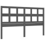 Estructura de cama matrimonio con cabecero madera maciza gris de vidaXL, Camas y somieres - Ref: Foro24-3194838, Precio: 154,...