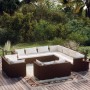 Gartenmöbelset 11-teilig mit braunen synthetischen Rattankissen von vidaXL, Gartensets - Ref: Foro24-3102874, Preis: 1,00 €, ...