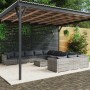 Set de muebles de jardín 12 pzas y cojines ratán sintético gris de vidaXL, Conjuntos de jardín - Ref: Foro24-3102821, Precio:...