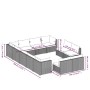 Set de muebles de jardín 12 pzas cojines ratán sintético gris de vidaXL, Conjuntos de jardín - Ref: Foro24-3102846, Precio: 8...