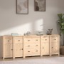 Solid pine wood sideboard 230x35x80 cm by vidaXL, Sideboards - Ref: Foro24-3114094, Price: 340,16 €, Discount: %