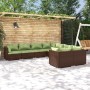 8-teiliges Gartenmöbel-Set und braune synthetische Rattankissen von vidaXL, Gartensets - Ref: Foro24-3102756, Preis: 835,14 €...