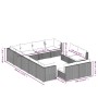 Set de muebles de jardín 12 pzas cojines ratán sintético gris de vidaXL, Conjuntos de jardín - Ref: Foro24-3102845, Precio: 1...