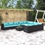 Garden furniture set 11 pieces black synthetic rattan cushions by vidaXL, Garden sets - Ref: Foro24-3102785, Price: 1,00 €, D...