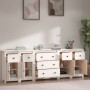 Solid white pine wood sideboard 230 x 35 x 80 cm by vidaXL, Sideboards - Ref: Foro24-3114095, Price: 375,23 €, Discount: %