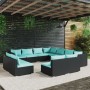 Garden furniture set 11 pieces black synthetic rattan cushions by vidaXL, Garden sets - Ref: Foro24-3102825, Price: 1,00 €, D...