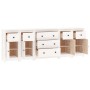 Solid white pine wood sideboard 230 x 35 x 80 cm by vidaXL, Sideboards - Ref: Foro24-3114095, Price: 375,23 €, Discount: %