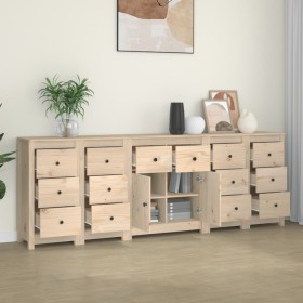 Aparador de madera maciza de pino 230x35x80 cm de vidaXL, Aparadores - Ref: Foro24-3114089, Precio: 366,99 €, Descuento: %