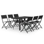 7-piece garden dining set with gray and black cushions by vidaXL, Garden sets - Ref: Foro24-3102924, Price: 314,78 €, Discoun...