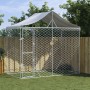 Outdoor kennel with silver galvanized steel awning 3x1.5x2.5 m by vidaXL, Dog kennels and fences - Ref: Foro24-153680, Price:...