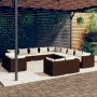 Gartenmöbel-Set 13-teilig und braune synthetische Rattankissen von vidaXL, Gartensets - Ref: Foro24-3102906, Preis: 1,00 €, R...