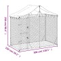 Outdoor kennel with silver galvanized steel awning 3x1.5x2.5 m by vidaXL, Dog kennels and fences - Ref: Foro24-153680, Price:...