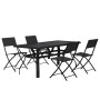 5-piece garden dining set with gray and black cushions by vidaXL, Garden sets - Ref: Foro24-3102920, Price: 290,44 €, Discoun...