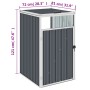 Garbage container shed gray steel 72x81x121 cm by vidaXL, Waste container supports - Ref: Foro24-46274, Price: 107,68 €, Disc...