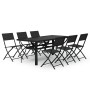 7-piece garden dining set with gray and black cushions by vidaXL, Garden sets - Ref: Foro24-3102919, Price: 351,40 €, Discoun...