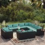 Garden furniture set 12 pieces black synthetic rattan cushions by vidaXL, Garden sets - Ref: Foro24-3102881, Price: 1,00 €, D...