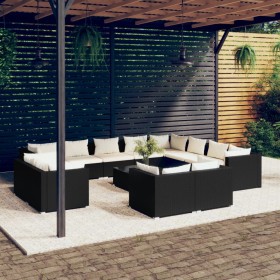 Garden furniture set 13 pieces black synthetic rattan cushions by vidaXL, Garden sets - Ref: Foro24-3102895, Price: 1,00 €, D...