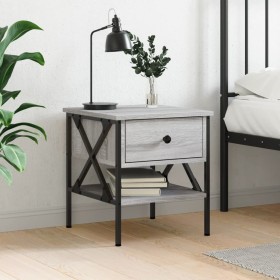 Sonoma gray engineered wood bedside table 40x42x45 cm by vidaXL, Nightstands - Ref: Foro24-825959, Price: 47,99 €, Discount: %